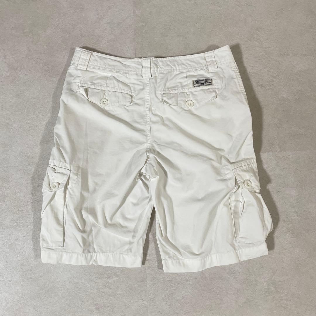 古着 POLO RALPH LAUREN ハーフパンツサイズ18 ホワイト