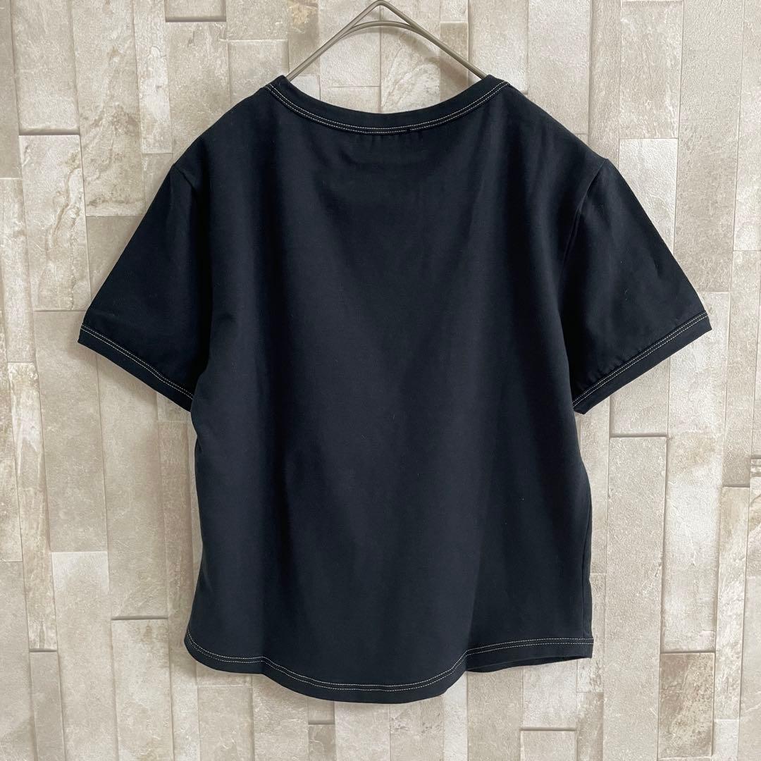 【美品】ARMANI JEANS 半袖Tシャツ サイズ8 ブラック