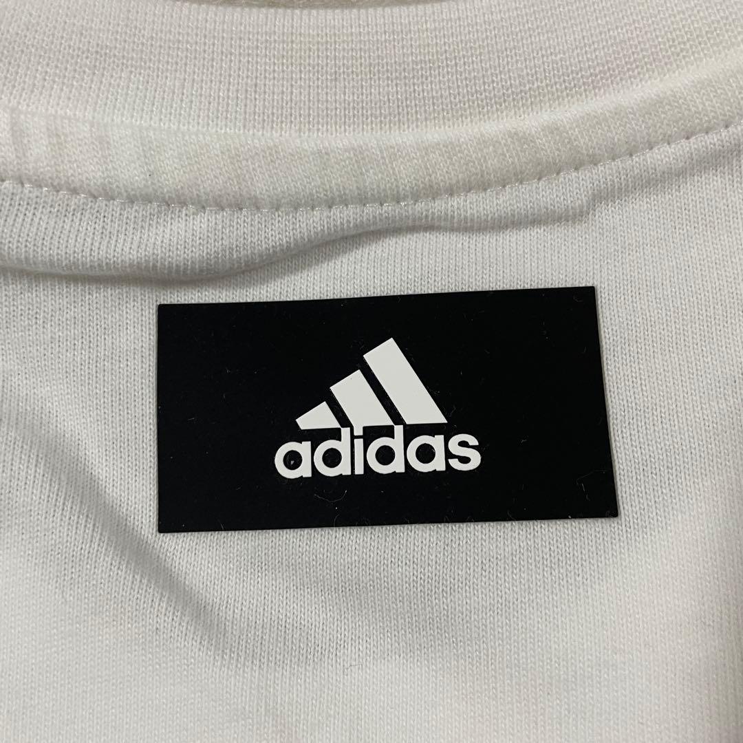 【新品未使用タグ付】adidas 半袖Tシャツ ロゴプリント サイズL 白