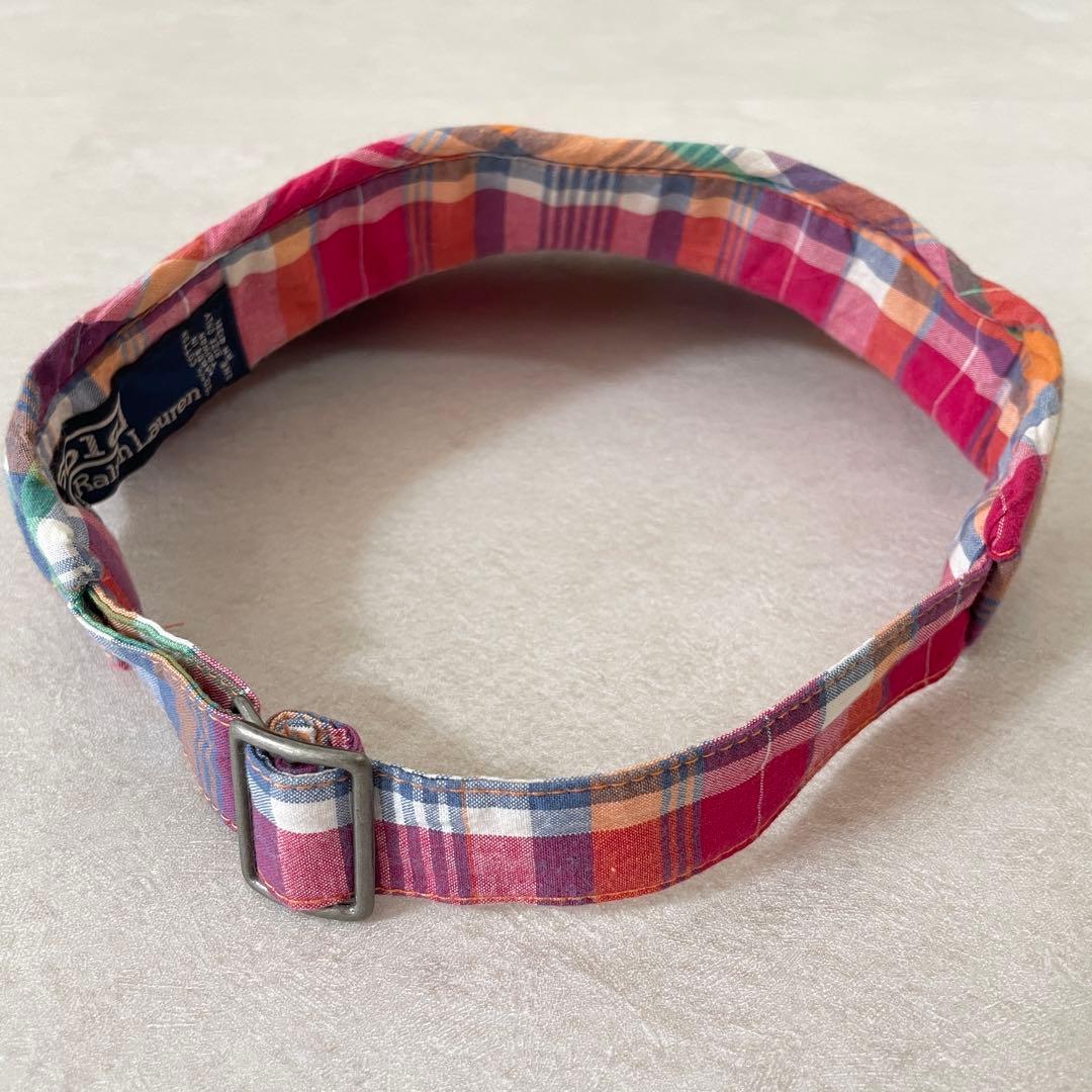 【美品】90s POLO RALPH LAUREN サンバイザー チェック柄