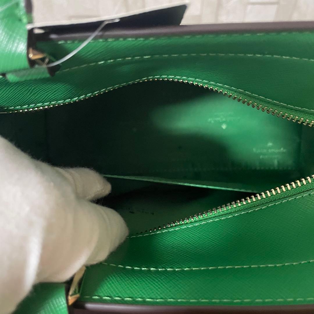 訳あり新品 kate spade ハンドバッグ 2way グリーン