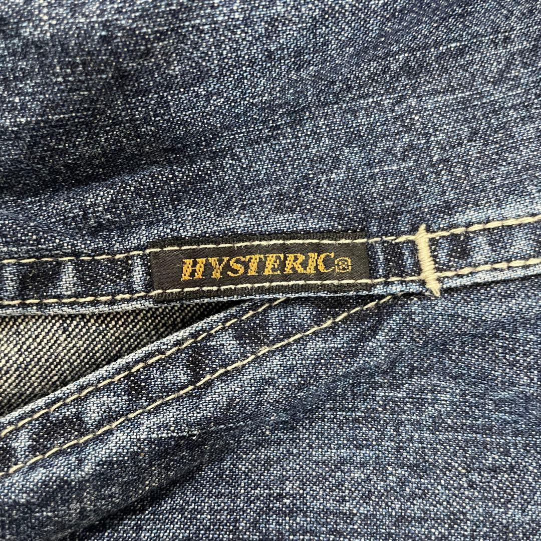 【美品】HYSTERIC GLAMOUR 長袖デニムシャツ サイズF ネイビー