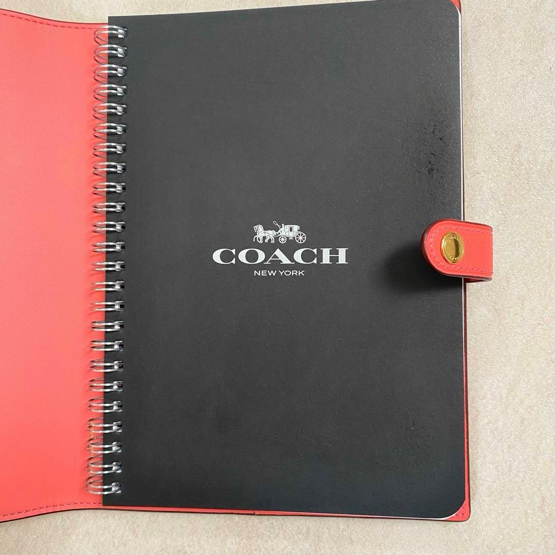 最終値下げ！COACH コーチ アウトレット品スムースレザーノートブックカバー