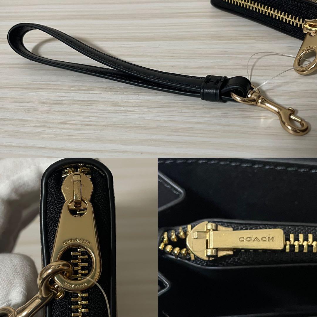 訳あり新品 COACH 長財布 シグネチャー ブラウン