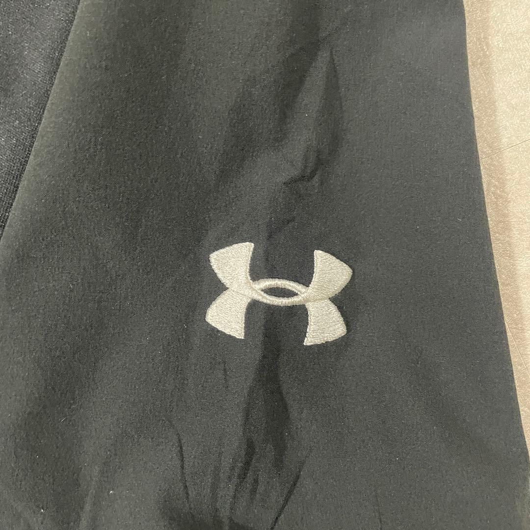 古着 UNDER ARMOUR 長袖シャツ 肉球刺繍 サイズL ブラック