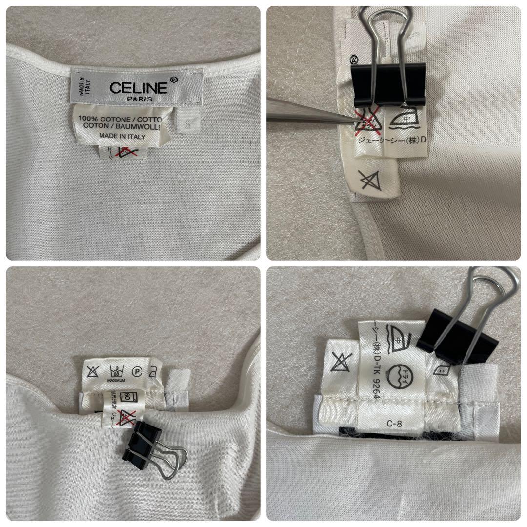 ヴィンテージ CELINE ホワイト オーバーサイズ Tシャツ サイズS