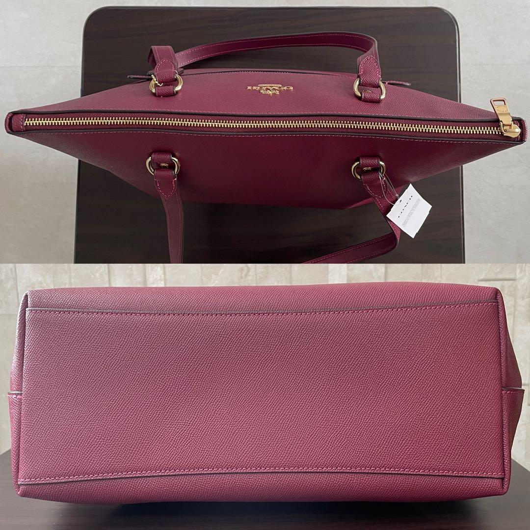 訳あり新品 COACH トートバッグ ブラックチェリー