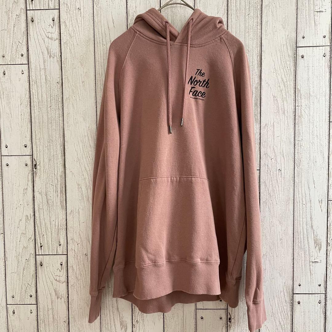 【美品】USA古着THE NORTH FACE 長袖パーカー M スモークピンク
