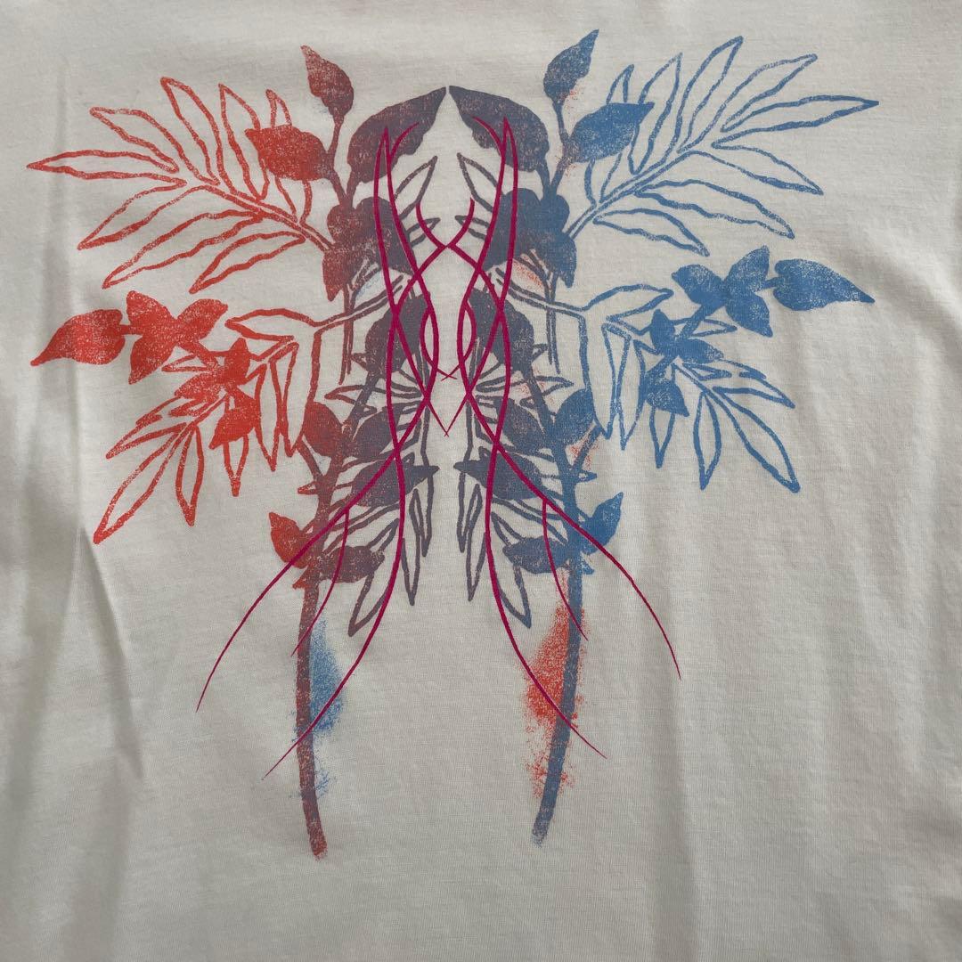 古着 ARMANI EXCHANGE プリント 半袖Tシャツ S ホワイト