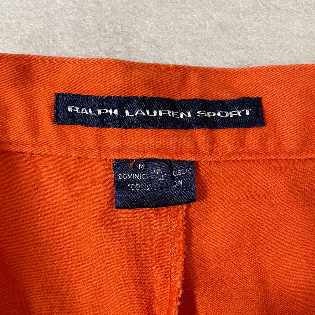 90s RALPH LAUREN SPORTハーフパンツ サイズ10 オレンジ