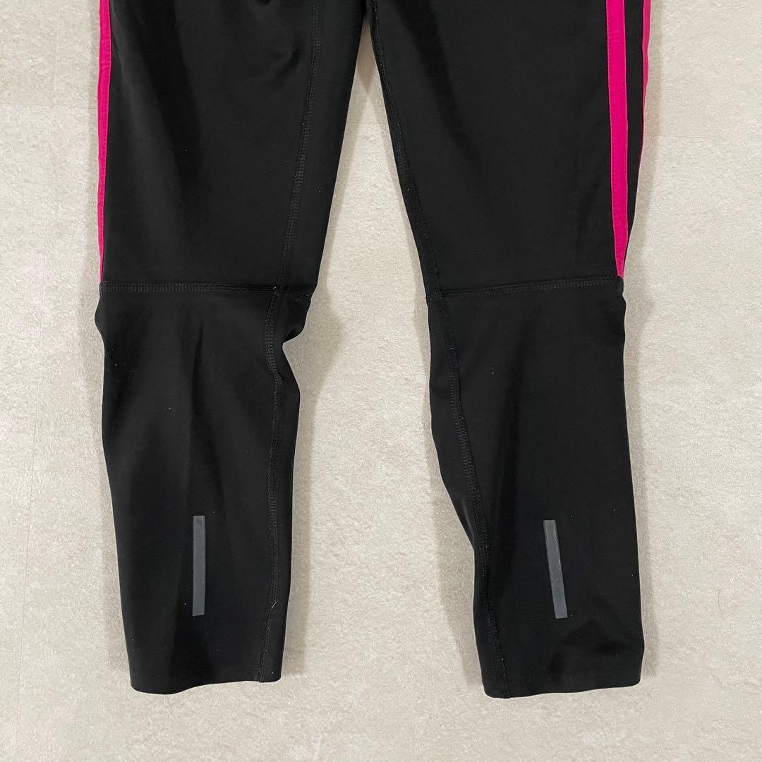 【美品】adidas レギンス 3ストライプ サイズS ブラック