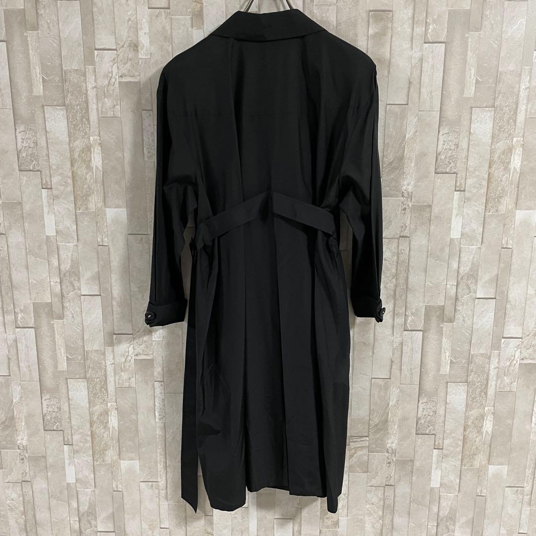 古着Leilian トレンチコート 日本製 ロゴチャーム サイズ9 ブラック