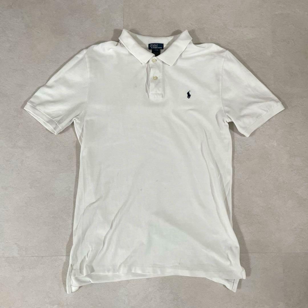 90s POLO RALPH LAUREN 半袖ポロシャツ XL ホワイト