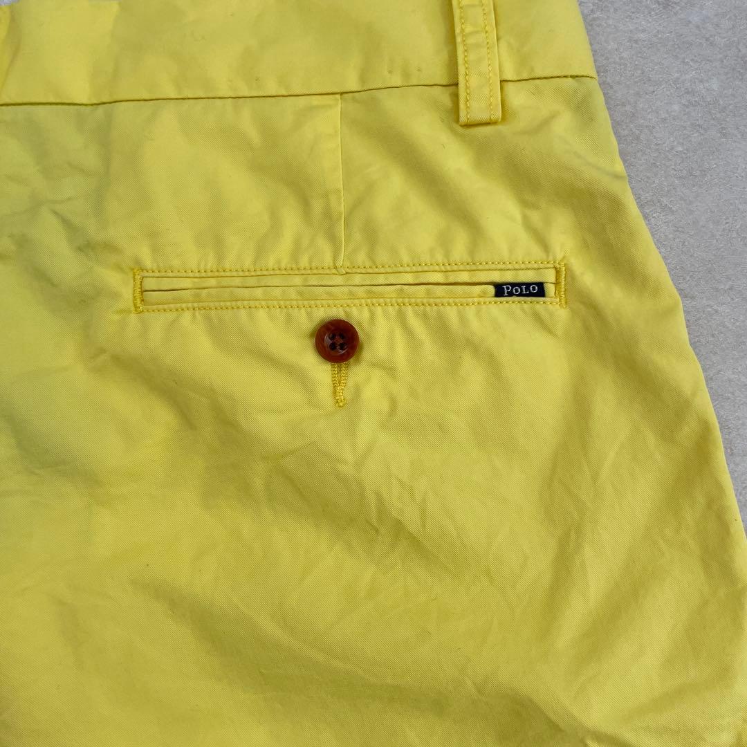【美品】POLO RALPH LAUREN ハーフパンツ サイズ32 イエロー