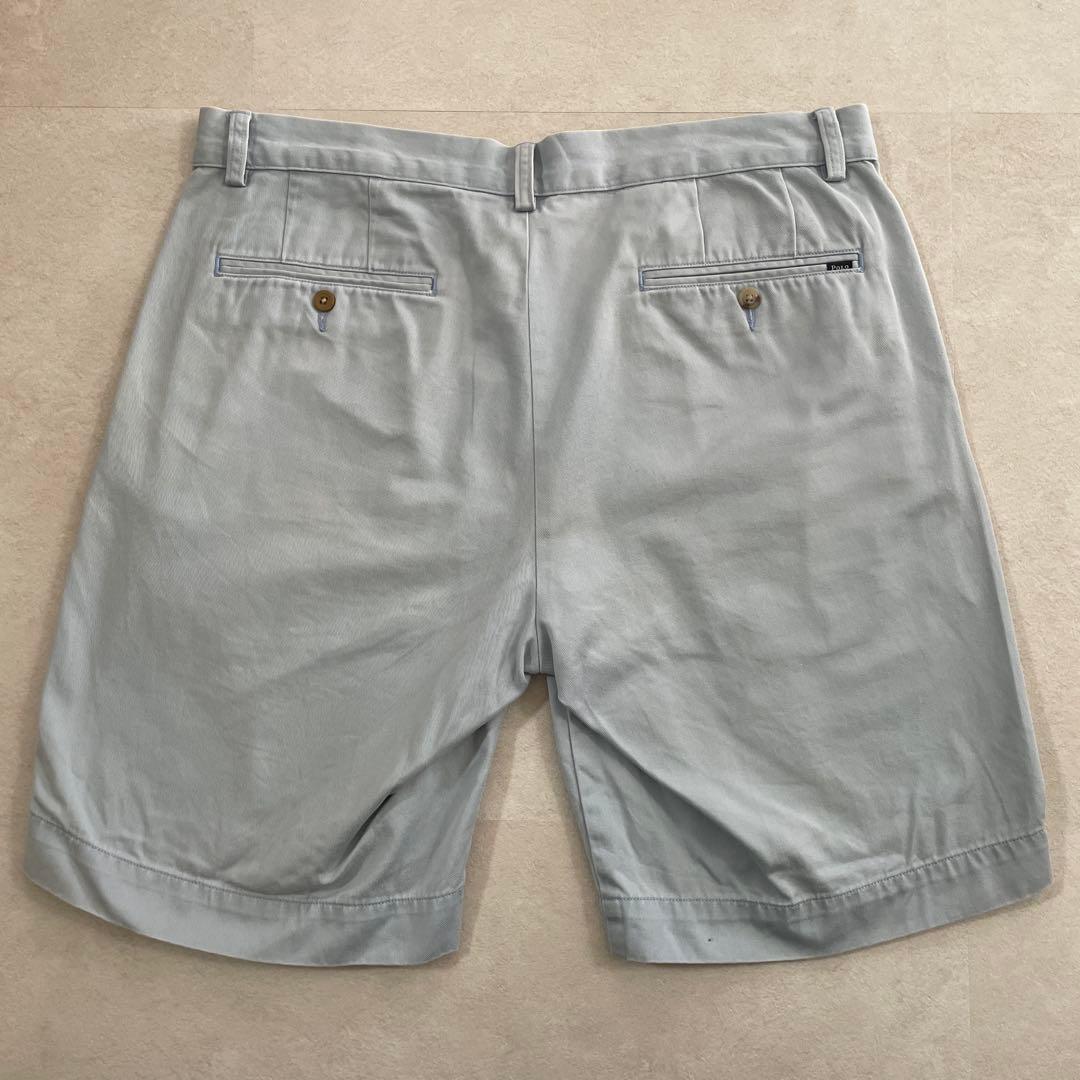 古着 POLO RALPH LAUREN ハーフパンツ ライトブルー 34