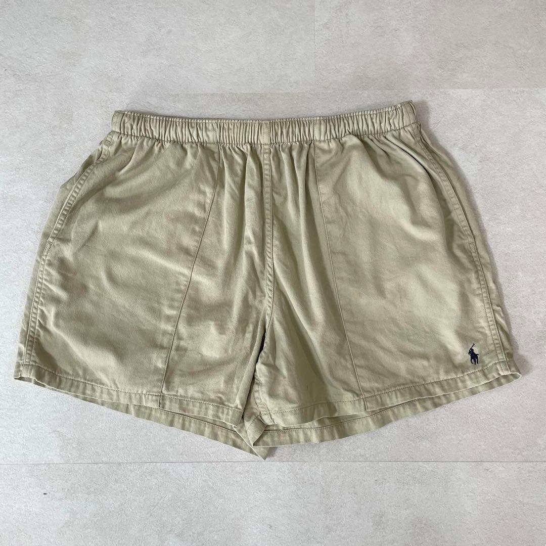 90s POLO RALPH LAUREN ハーフパンツ サイズL ベージュ
