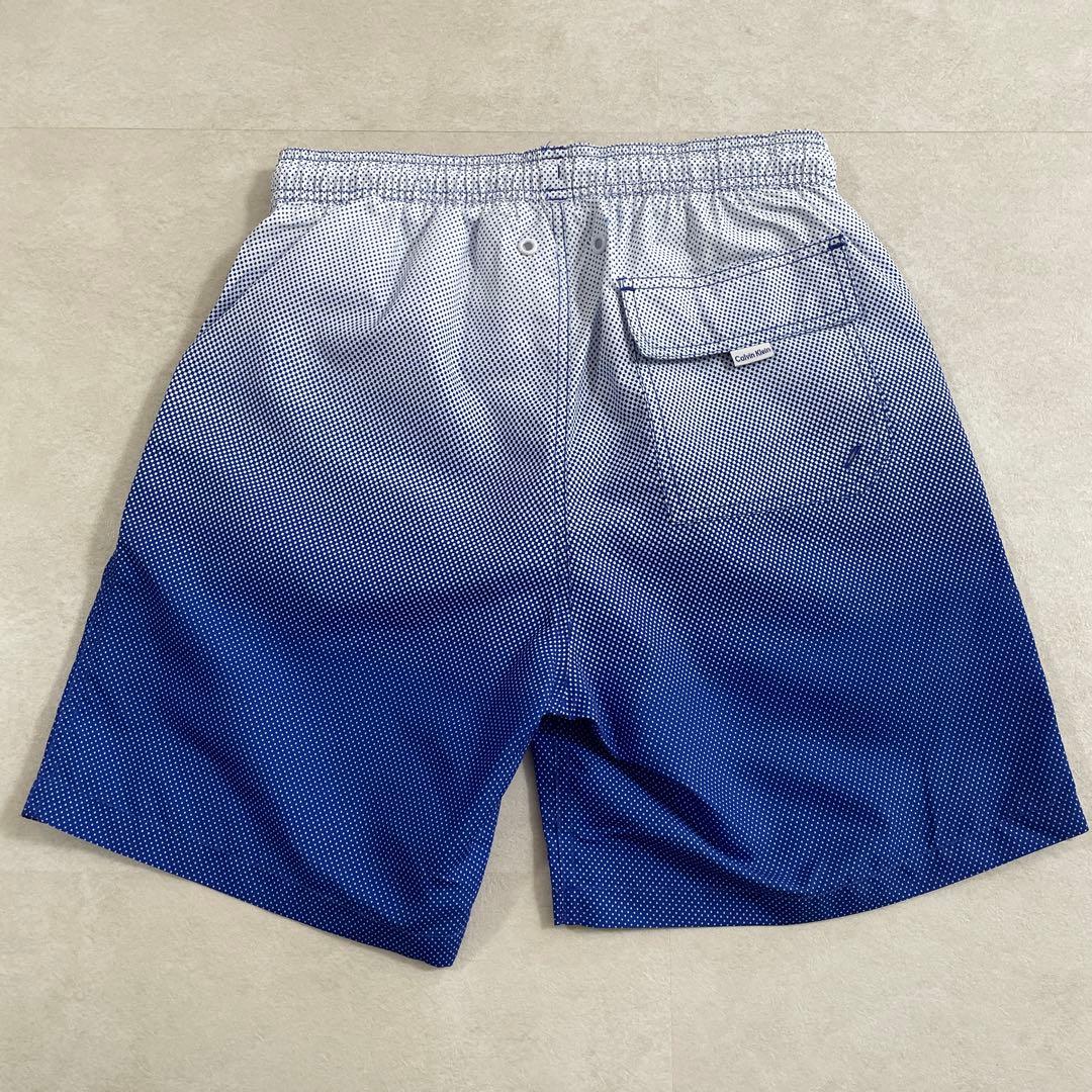 【新品未使用タグ付】Calvin Klein ブルー スイムショーツ S