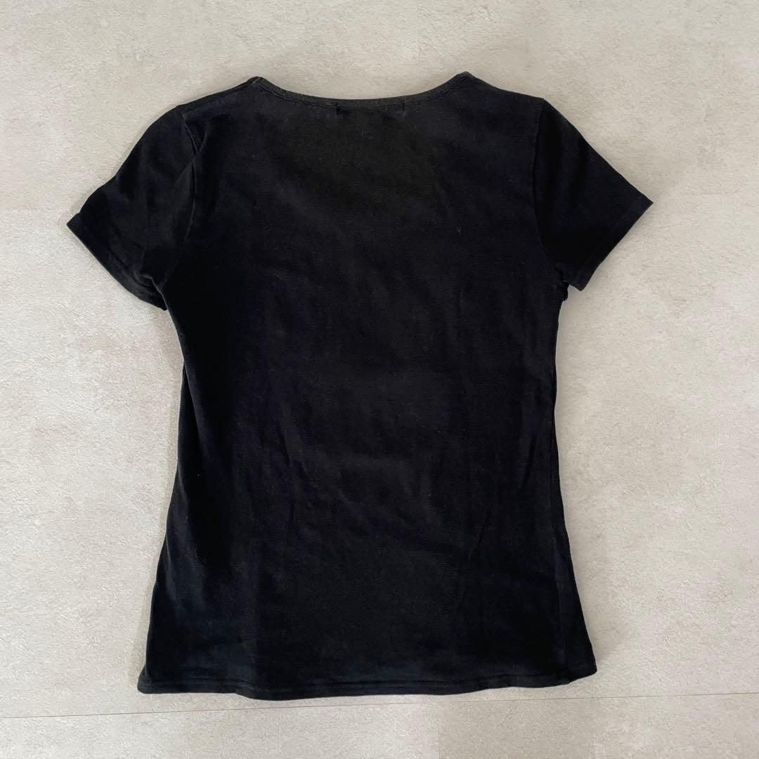 【美品】TOMMY HILFIGER 半袖Tシャツ ロゴプリント 2 ブラック