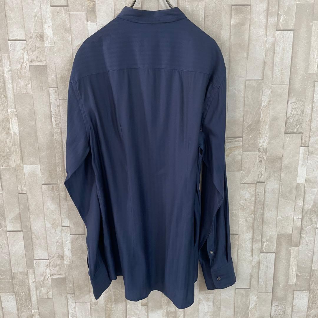 古着 ARMANI COLLEZIONI 長袖シャツ シャドーストライプ M
