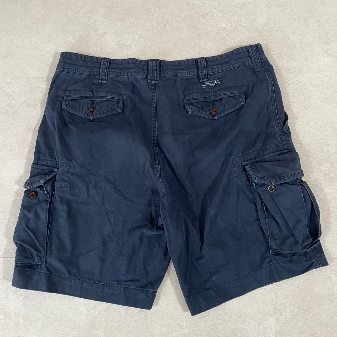 古着 POLO RALPH LAUREN ハーフパンツ 42 ネイビー