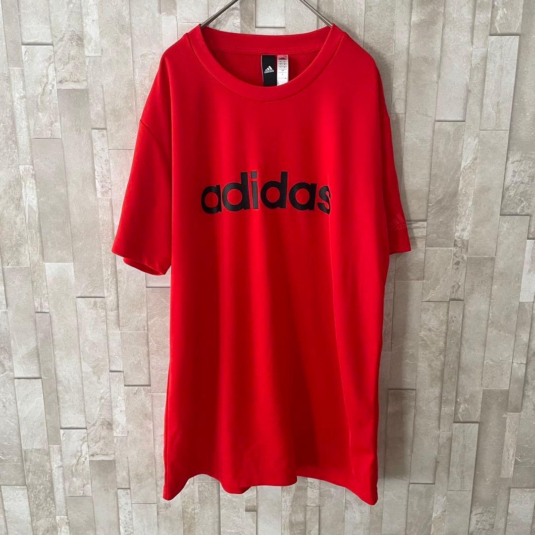 【美品】古着 adidas 半袖Tシャツ スポーツウェア 0サイズ レッド