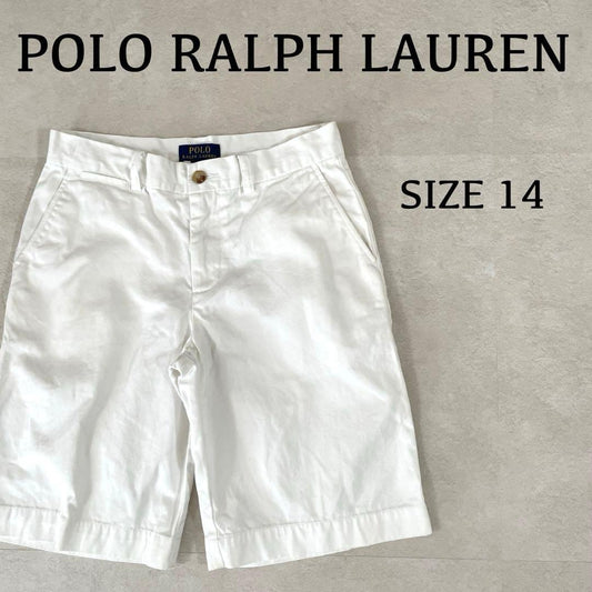 古着 POLO RALPH LAUREN ハーフパンツ サイズ14 ホワイト