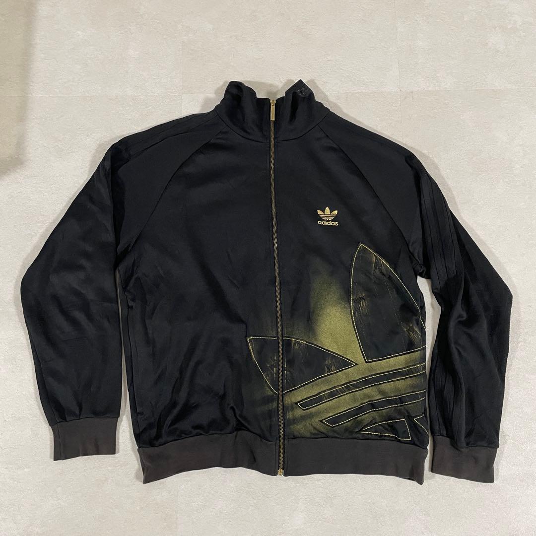古着 adidas Originals トラックジャケット デカトレフォイルロゴ
