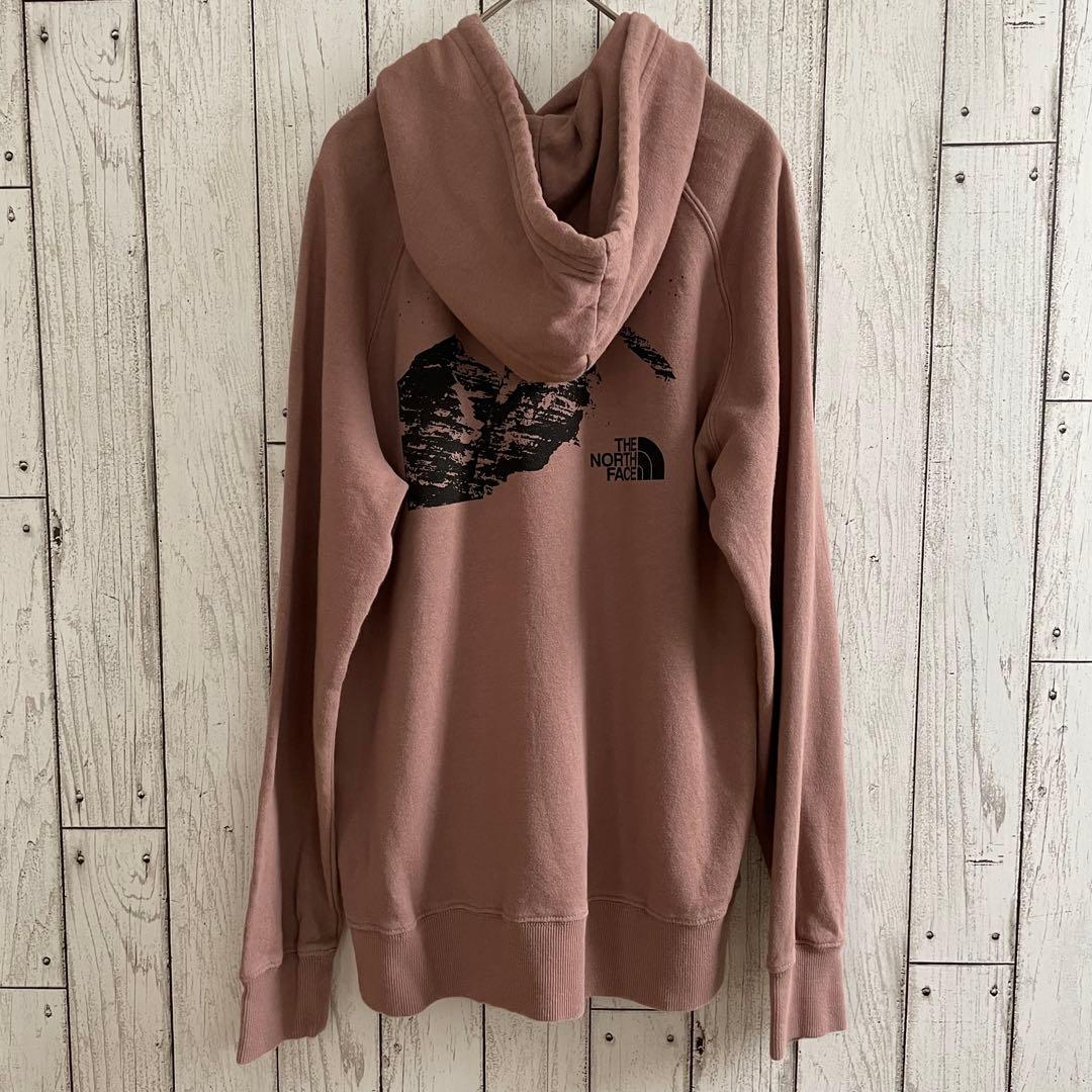 【美品】USA古着THE NORTH FACE 長袖パーカー M スモークピンク