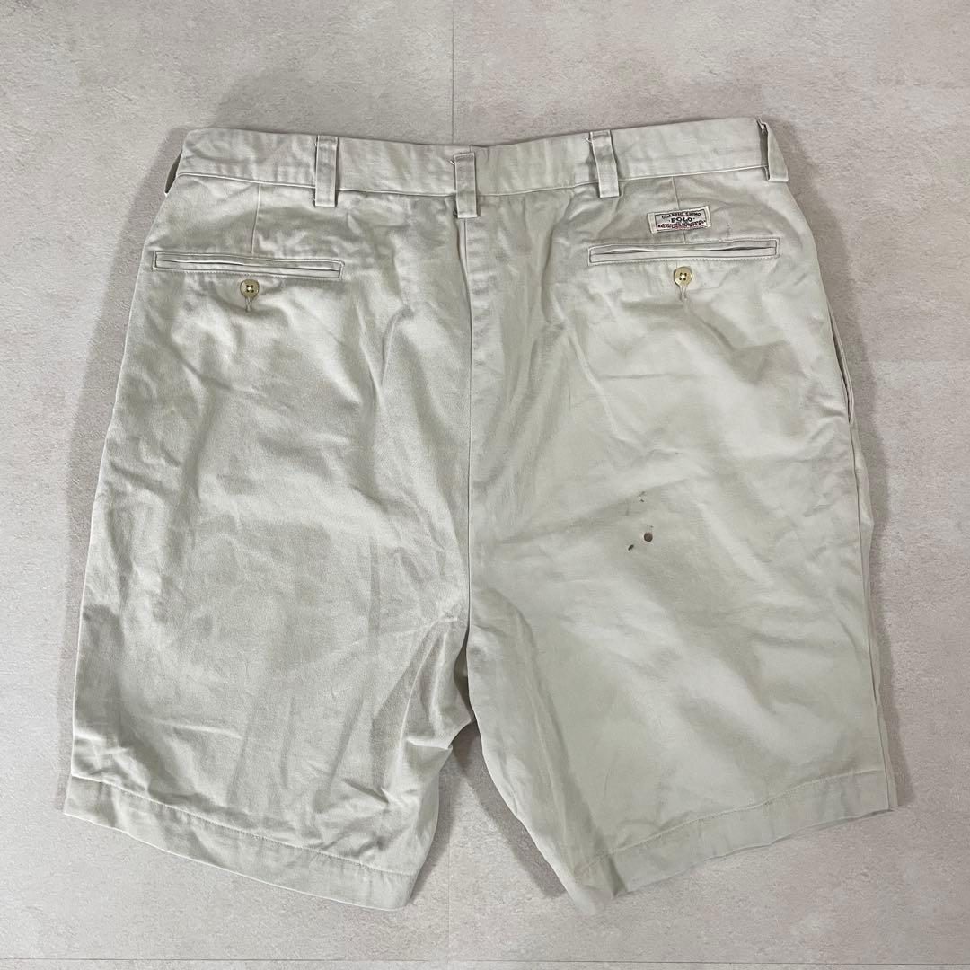 90s POLO RALPH LAUREN ハーフパンツ サイズ40 ベージュ