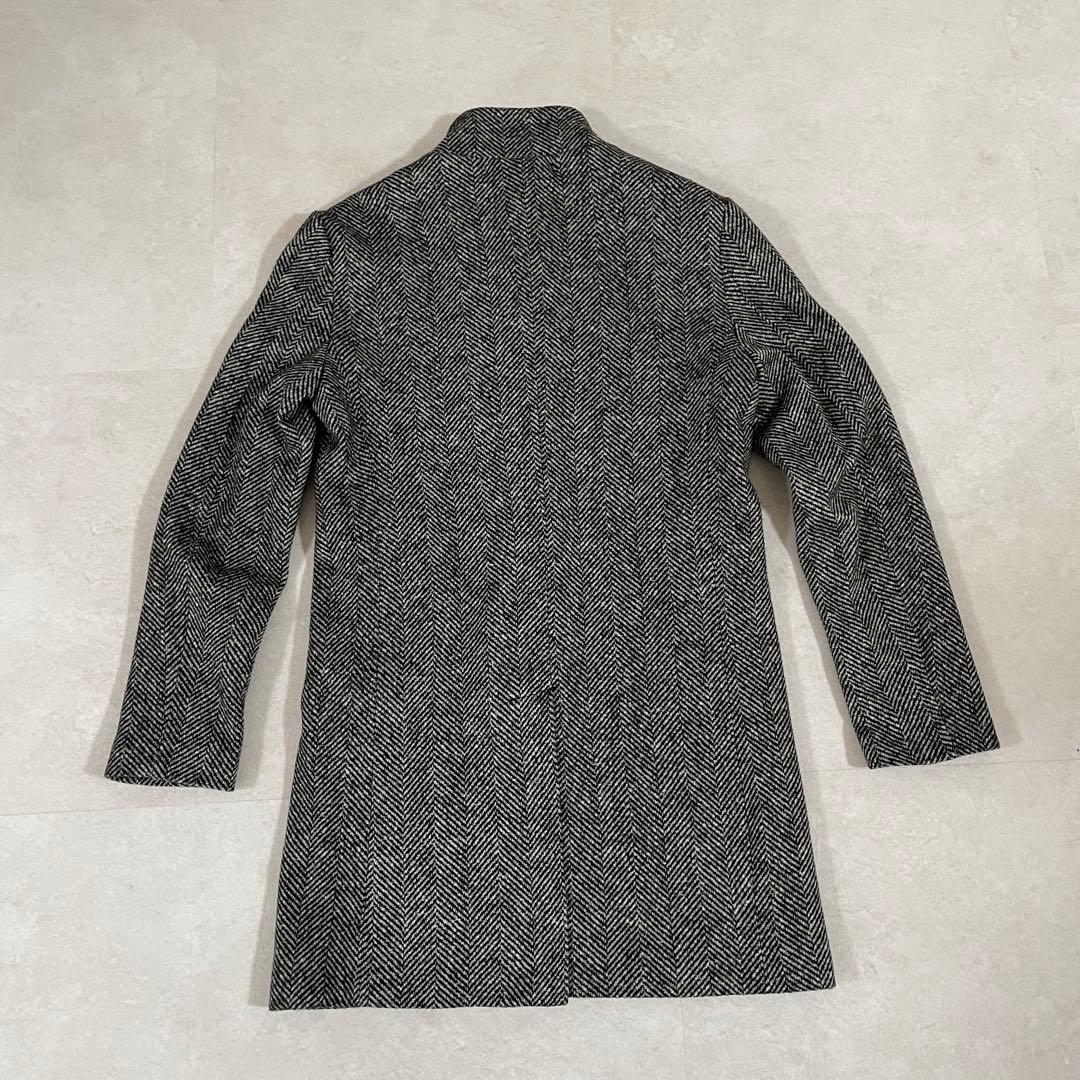 【美品】ZARA MAN ヘリンボーンコート サイズS グレー