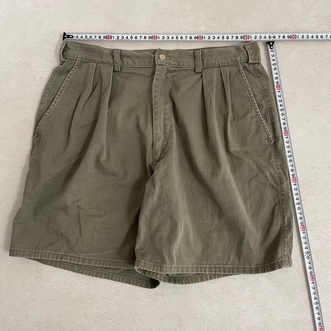 90s POLO RALPH LAUREN ハーフパンツ サイズ35 カーキ
