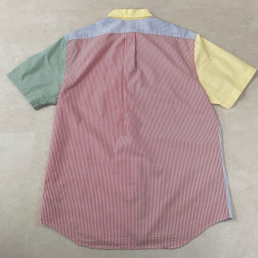 【美品】POLO RALPH LAUREN 半袖 M シアサッカー マルチカラー