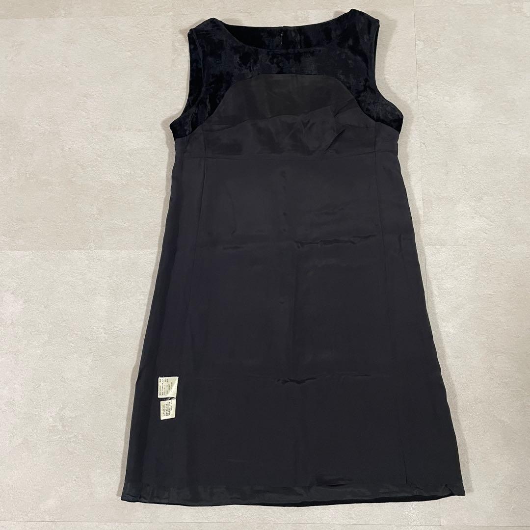 【美品】BALENCIAGA ノースリーブワンピース 日本製 40 ブラック