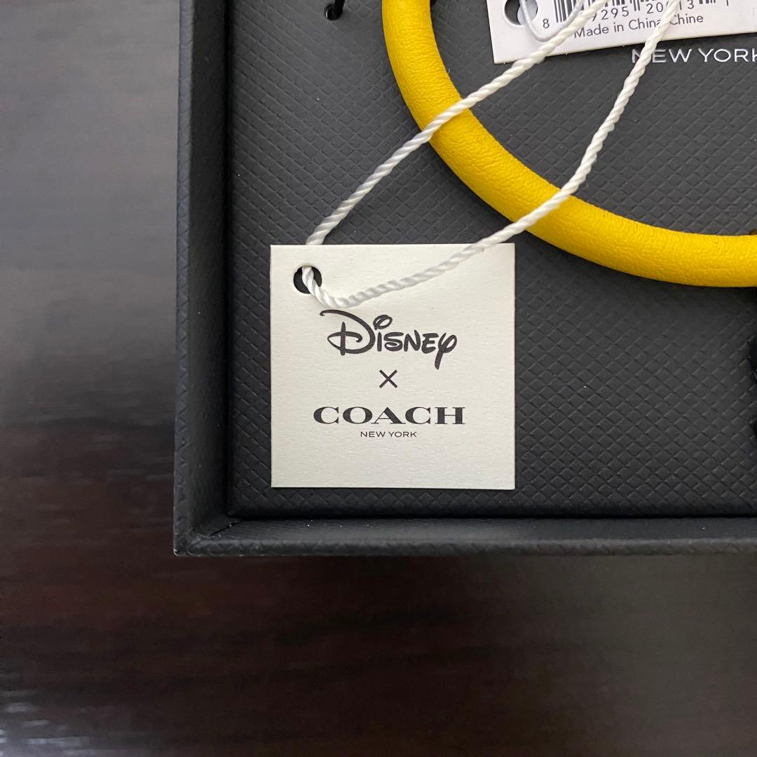 【限定コラボ】訳あり新品 COACH×DISNEY レザーブレスレット 箱付