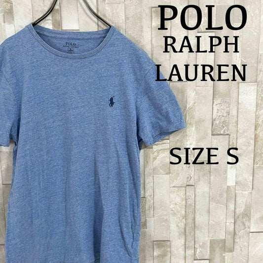 【美品】POLO RALPH LAUREN 半袖Tシャツ ポニー刺繍 S 青