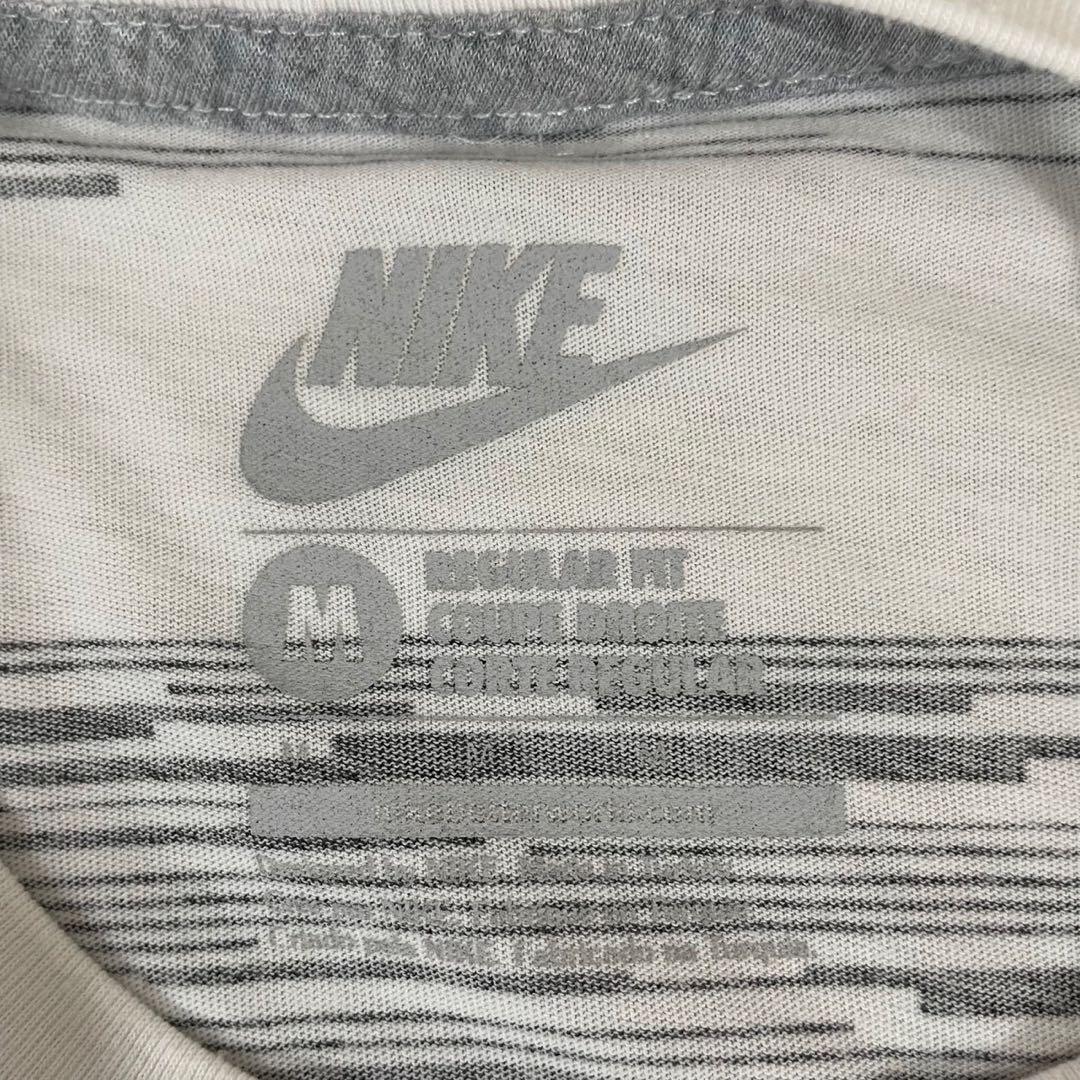 【美品】古着 NIKE 半袖Tシャツ Mサイズ ホワイト ボーダー柄