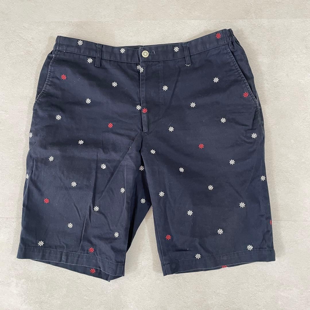 【美品】Kent IN TRADITION ハーフパンツ 総柄 XL ネイビー