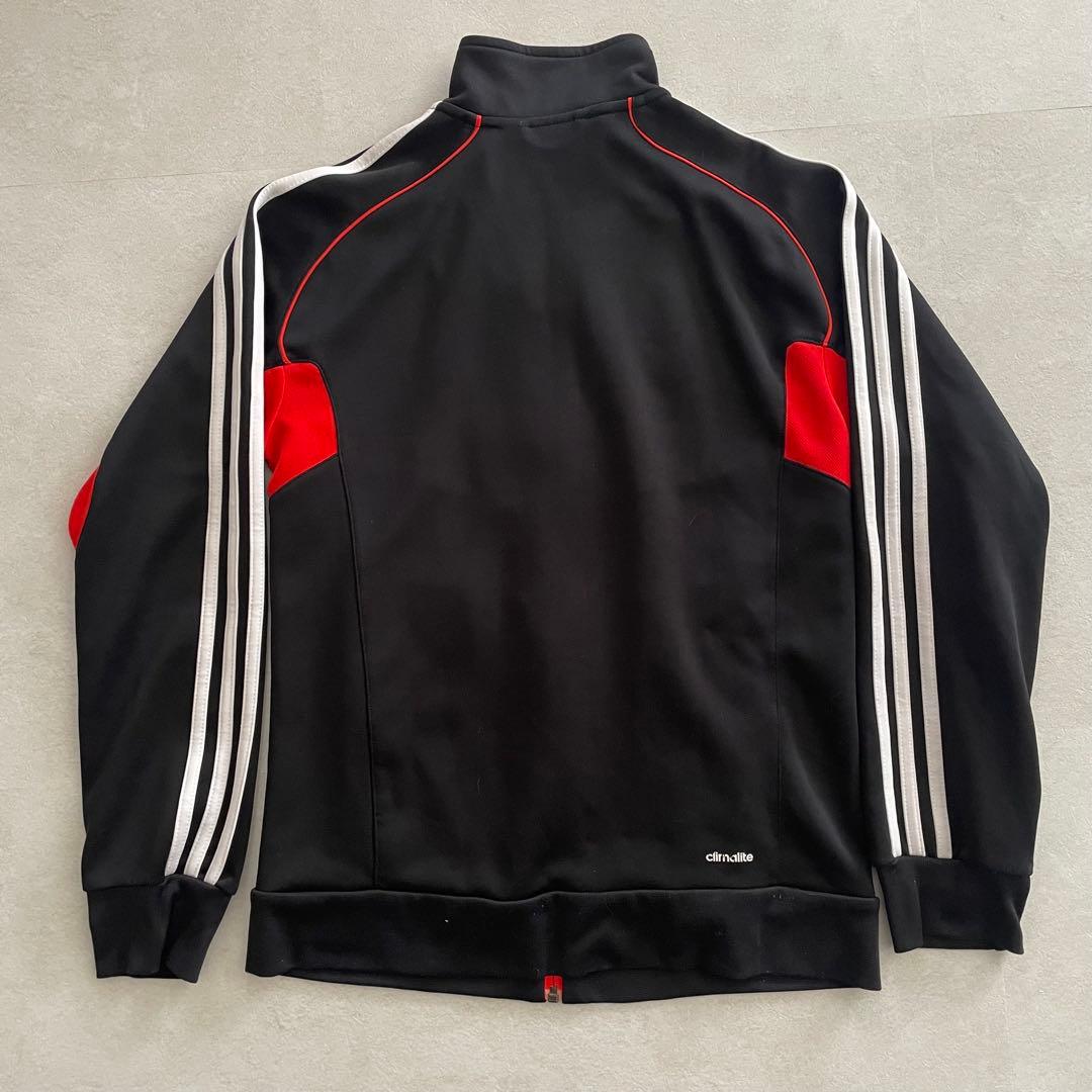 【美品】adidasトラックジャケット 095サイズ ブラック レッド