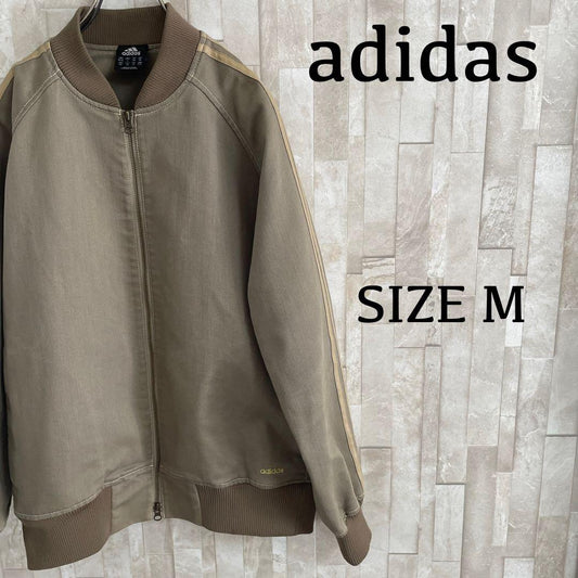【希少】 adidas ブルゾン 3ストライプス 国旗タグ Mブラウン