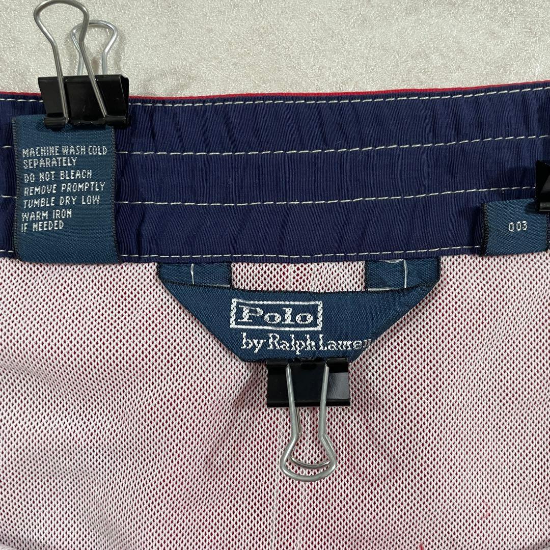 古着 90s POLO RALPH LAUREN レッド スイムショーツ L