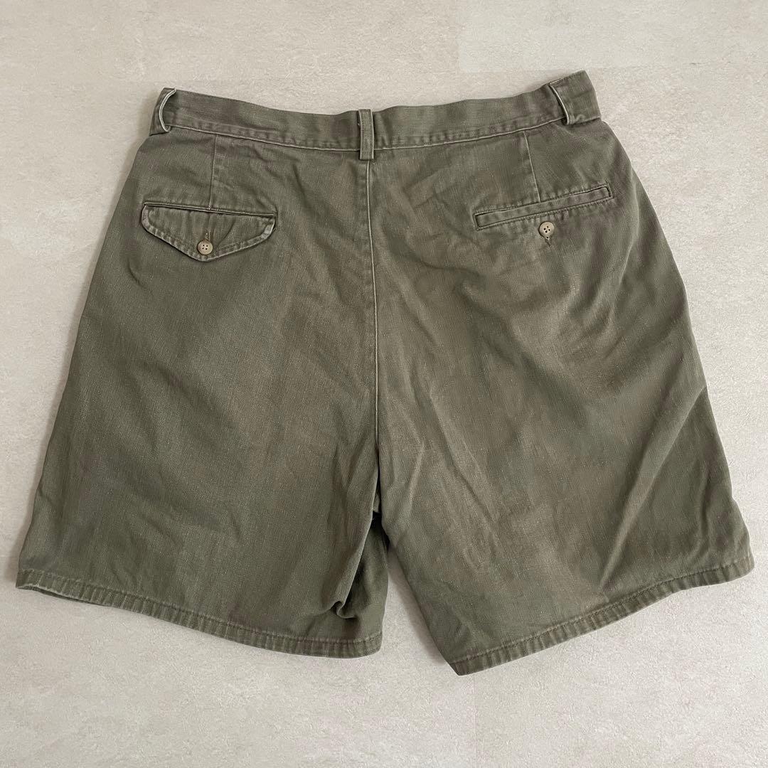 90s POLO RALPH LAUREN ハーフパンツ サイズ35 カーキ