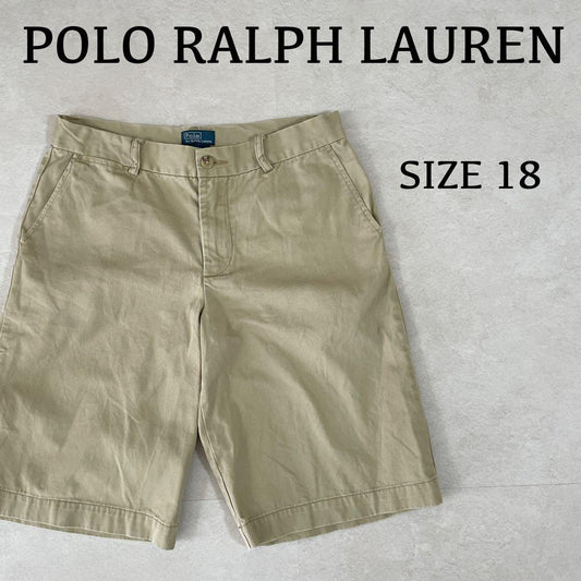 90s POLO RALPH LAUREN ハーフパンツ サイズ18 ベージュ