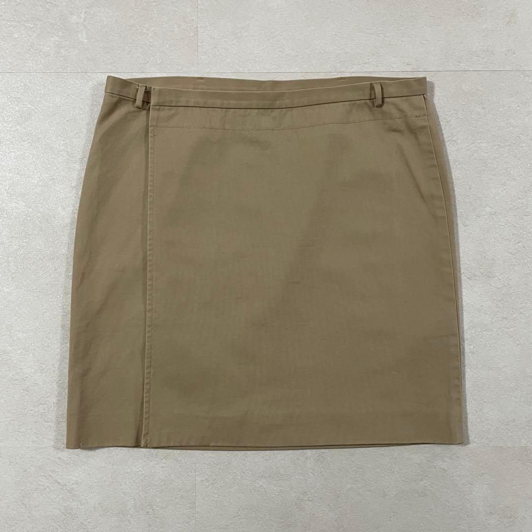 古着 RALPH LAUREN ひざ丈スカート ベージュ サイズ4