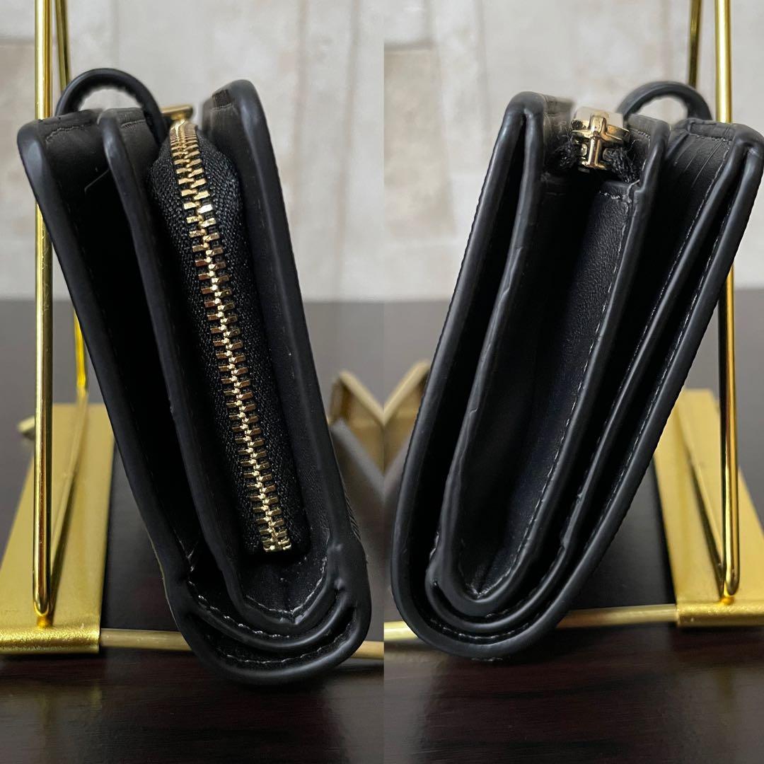 最終値下げ！訳あり新品 kate spade 二つ折り財布 ブラック