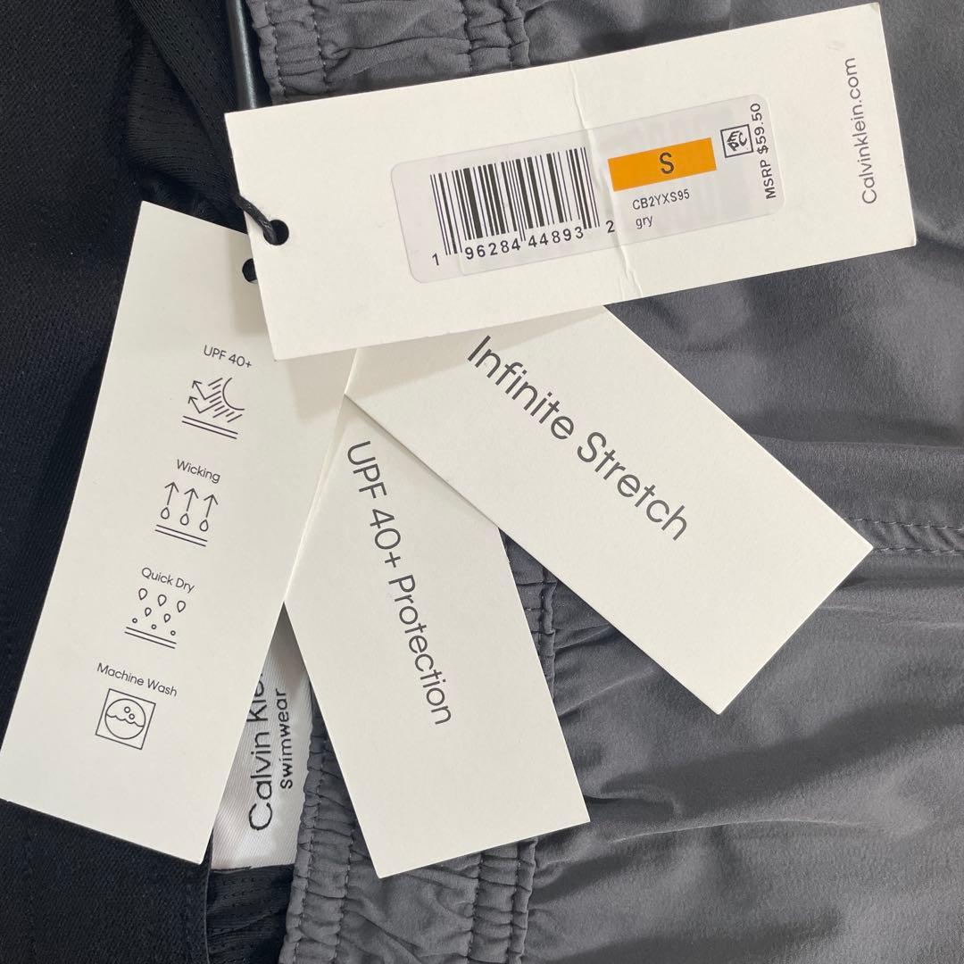 【新品未使用タグ付】Calvin Klein スイムショーツ サイズS グレー