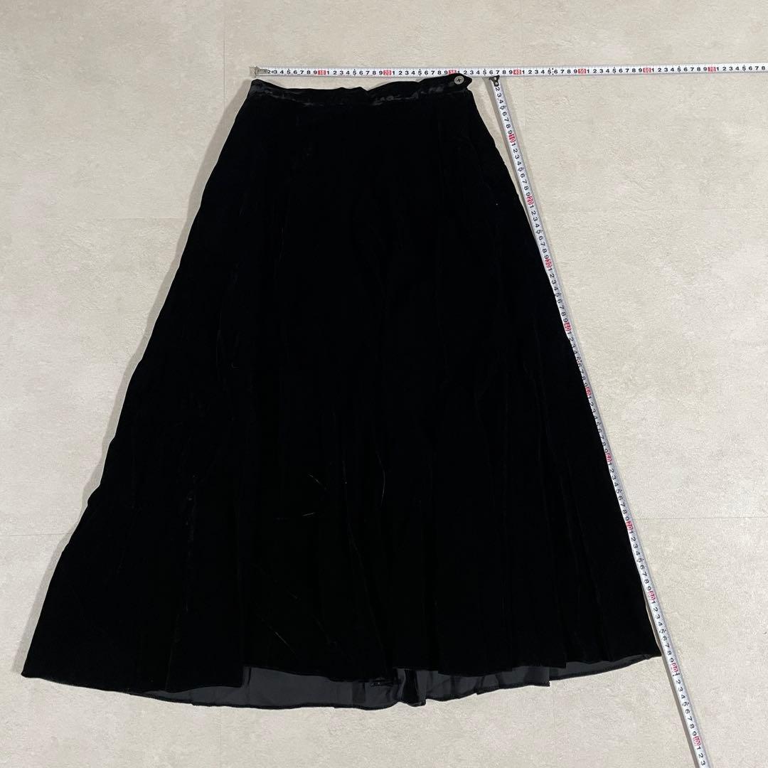 90s POLO RALPH LAUREN ベルベット ロングフレアスカート
