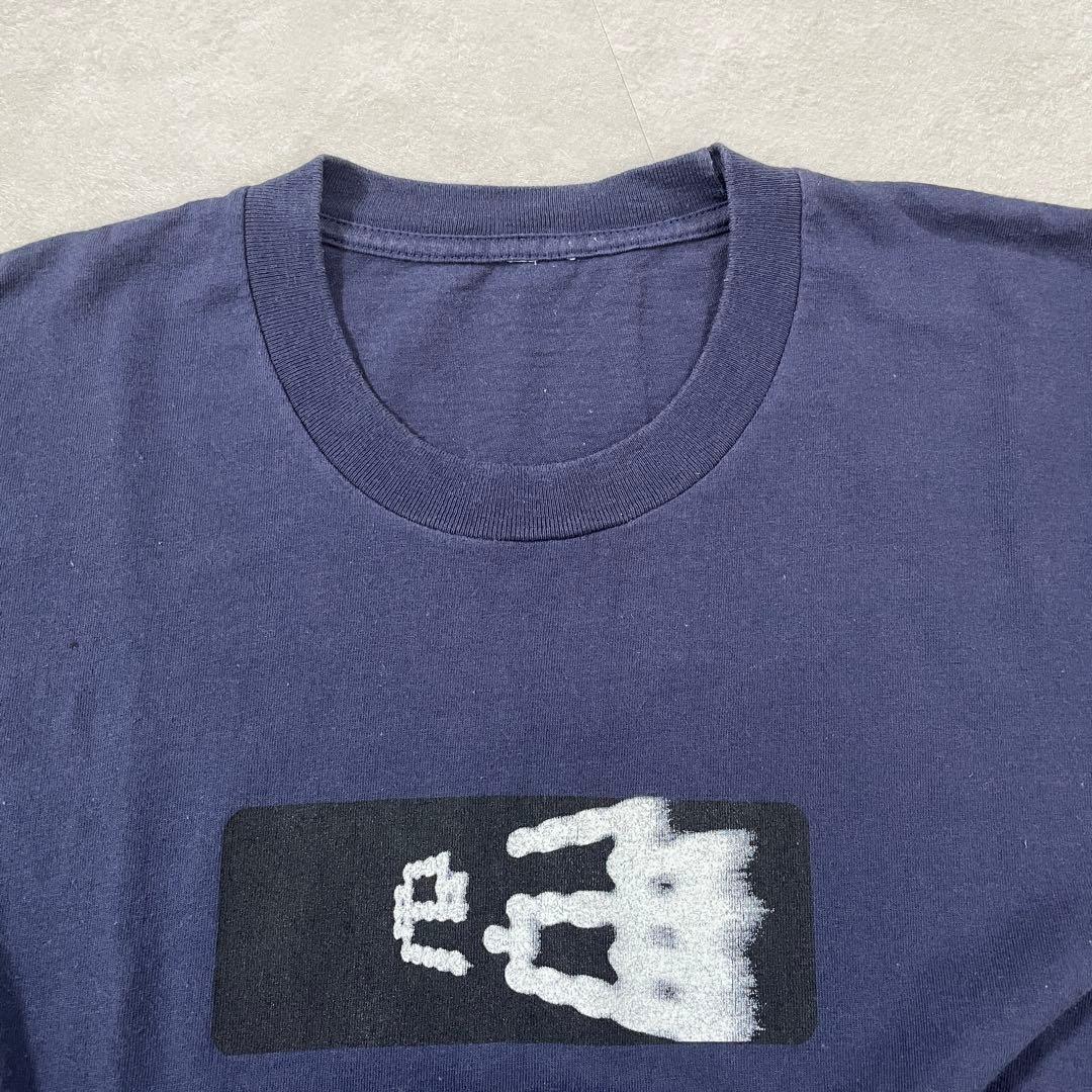古着 EMPORIO ARMANI ロゴプリント ネイビー 半袖Tシャツ