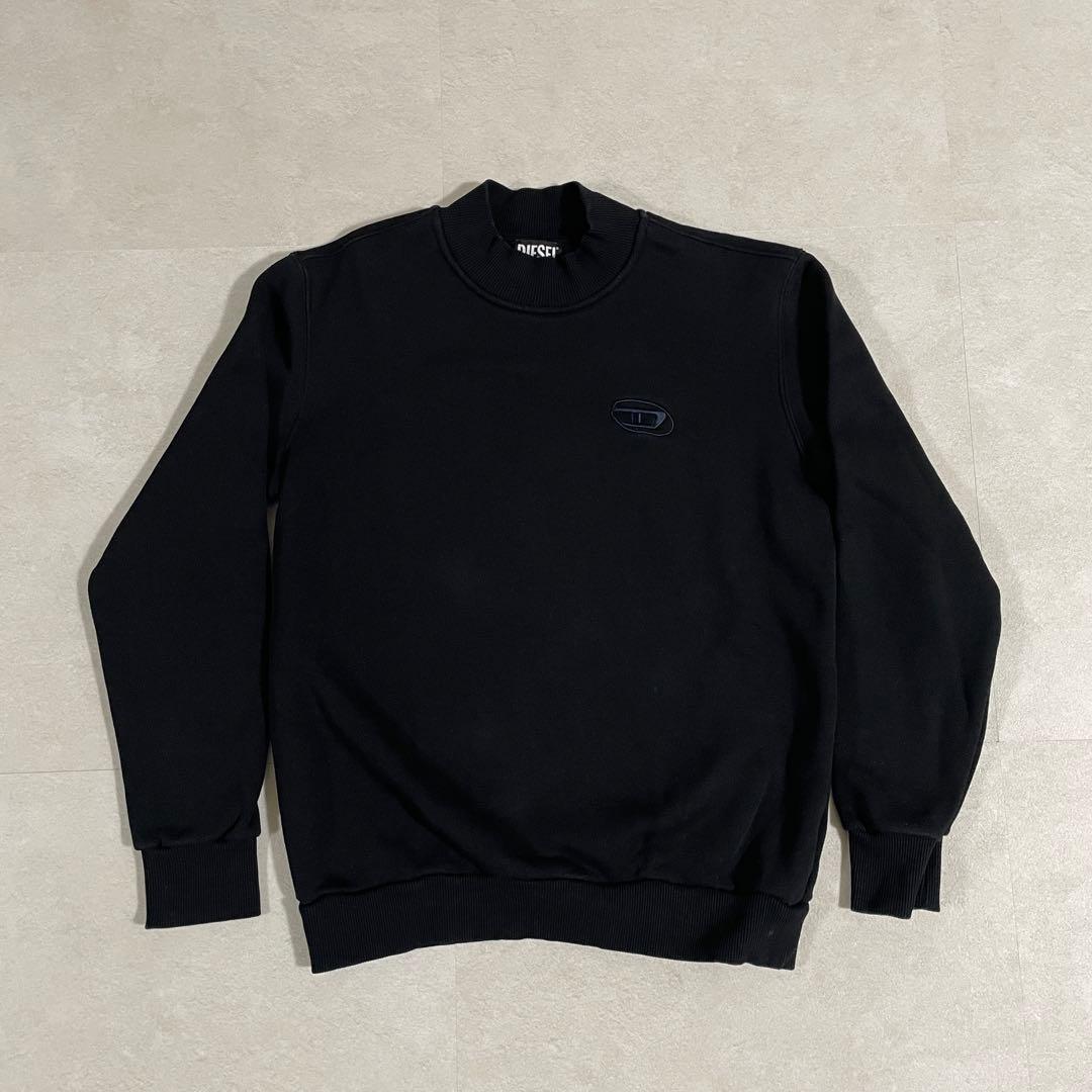 【美品】DIESEL スウェット トレーナー ロゴ刺繍 サイズ S ブラック
