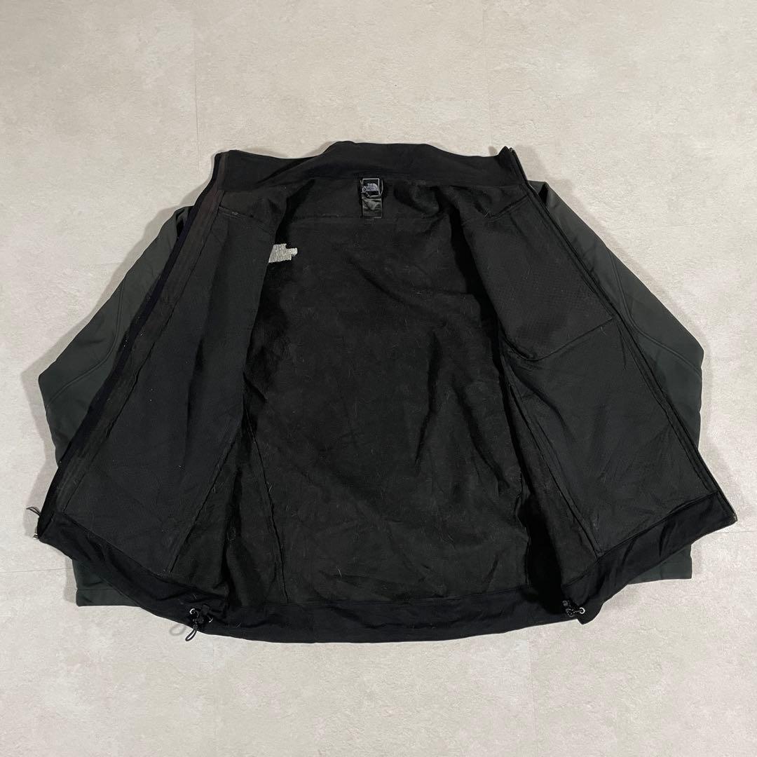 古着 THE NORTH FACE ソフトシェルジャケット APEX 黒色 L