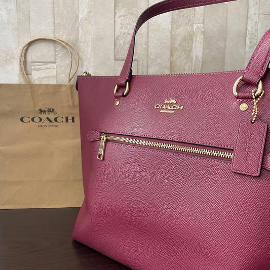 訳あり新品 COACH トートバッグ ブラックチェリー